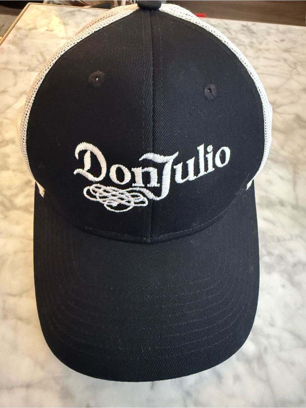Don Julio Tequila Port Authority Trucker Hat Black White Mesh Snapback